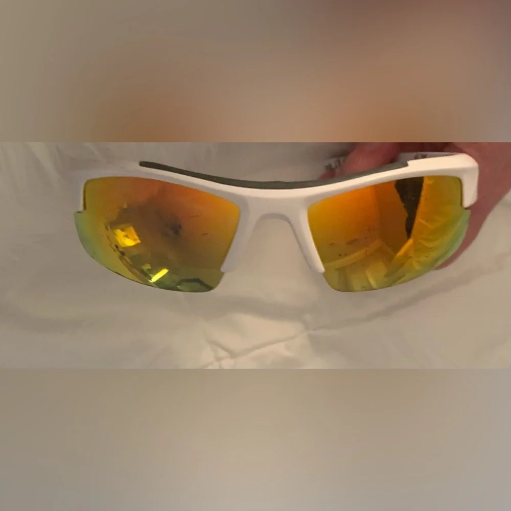 under Armour Youth unisex white viper mirror Glasses game time sun shades